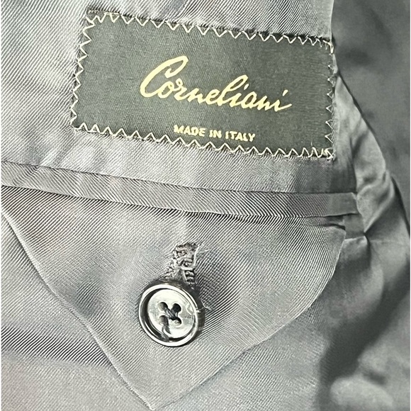 CORNELIANI Made In Italy Wool Cashmere Herringbone Blazer 42R - Picture 7 of 16